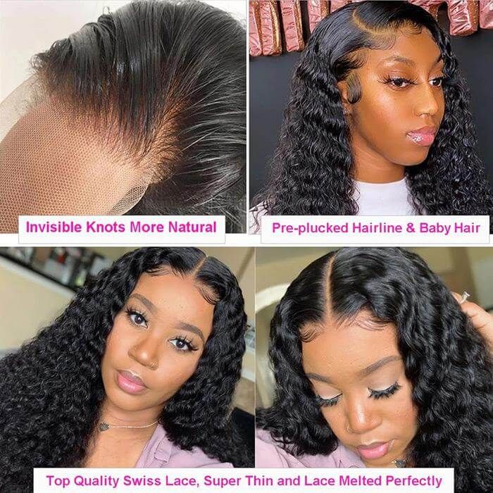 50%+Extra $100 OFF : Deep Wave 13x6 Invisible HD Lace Frontal Wig-Flash Sale, Only 2 Days