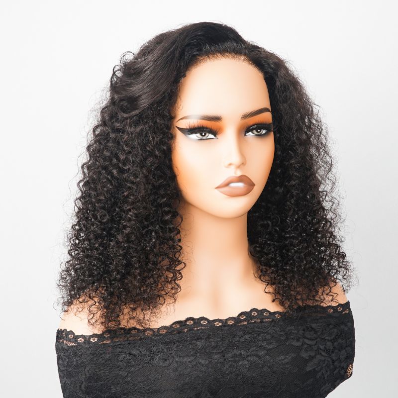 Luxury Designer Series 250% Density Luxurious Human Hair Wig Virgin Jerry Curly Bob Wig-GEETA HAIR