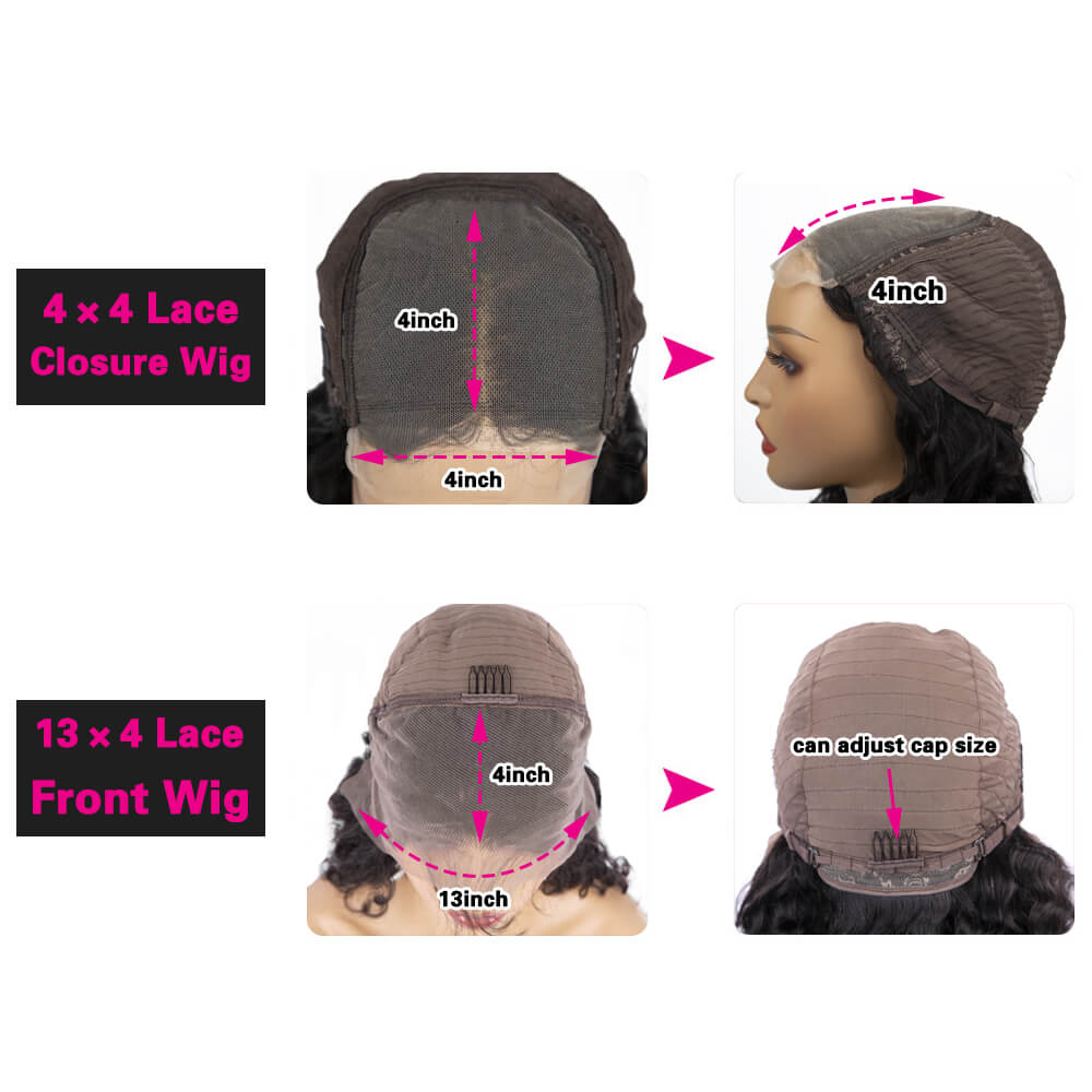 Short Curly Hair 4x4 Lace Closure/13x4 Lace front Wig Pre Plucked Natural Hairline Glueless Human Hair Wigs-Geeta-hair