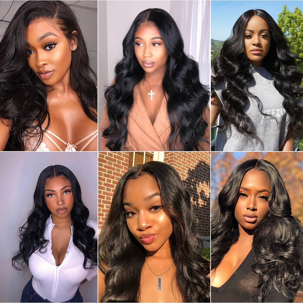 4x4 Lace Closure Body Wave 180% High Density Brazilian Real Human Hair Wigs-Geeta Hair
