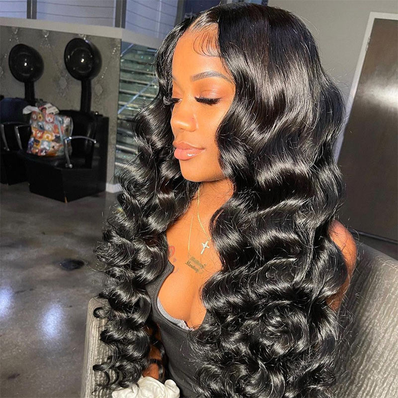 Natural Crimps Curls Loose Deep Wave Glueless 5x5/6x4.5 Closure HD Lace Human Hair Wig With Baby Hair-Geeta Hair