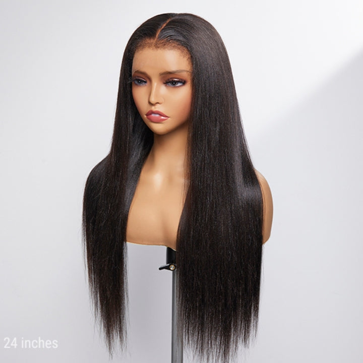 Type 4C Natural Edges Straight 13x4 Undetectable Lace Front Wig With Kinky Baby Hairline-Geeta Hair