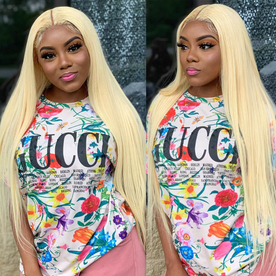 Crazy Flash Sale: 180% Density Straight Hair 613 Blonde 13x6 Frontal Wig - Only 2 Days