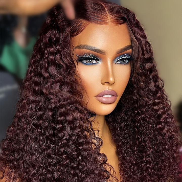 Burgundy Bliss Curly Wig