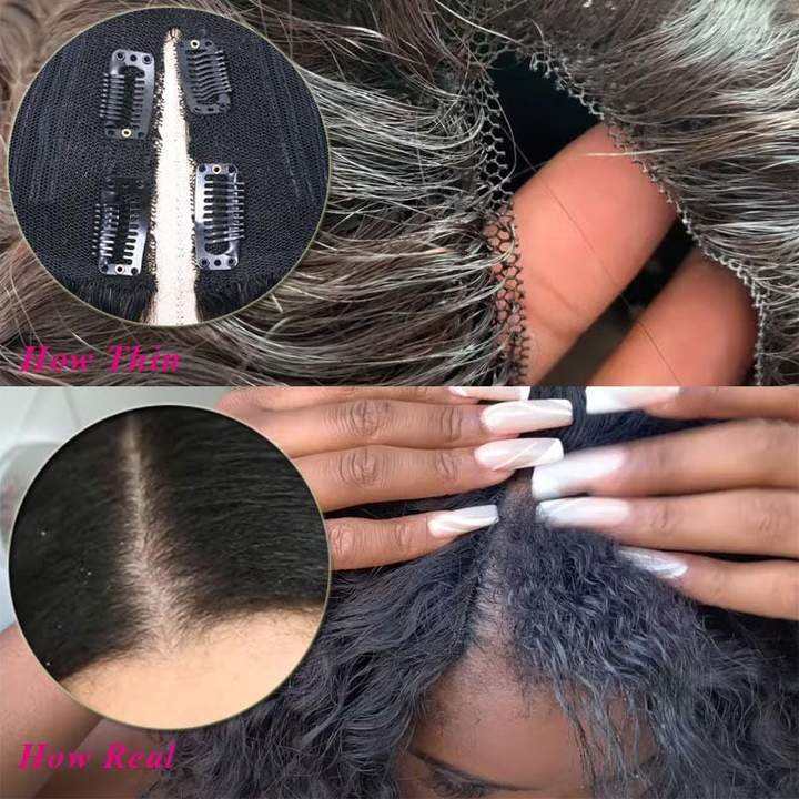 Thin V Part Wig Body Wave Human Hair Wigs That Is Beginner-friendly-Geeta Hair