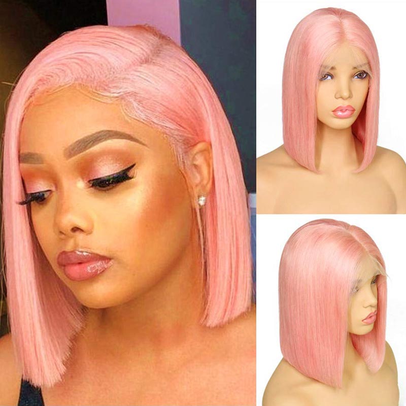 Flash Sale: Buy 26" 250% Density Water Wave 13*4 Lace Wig, Get 13*4 Pink Bob Wig For Free