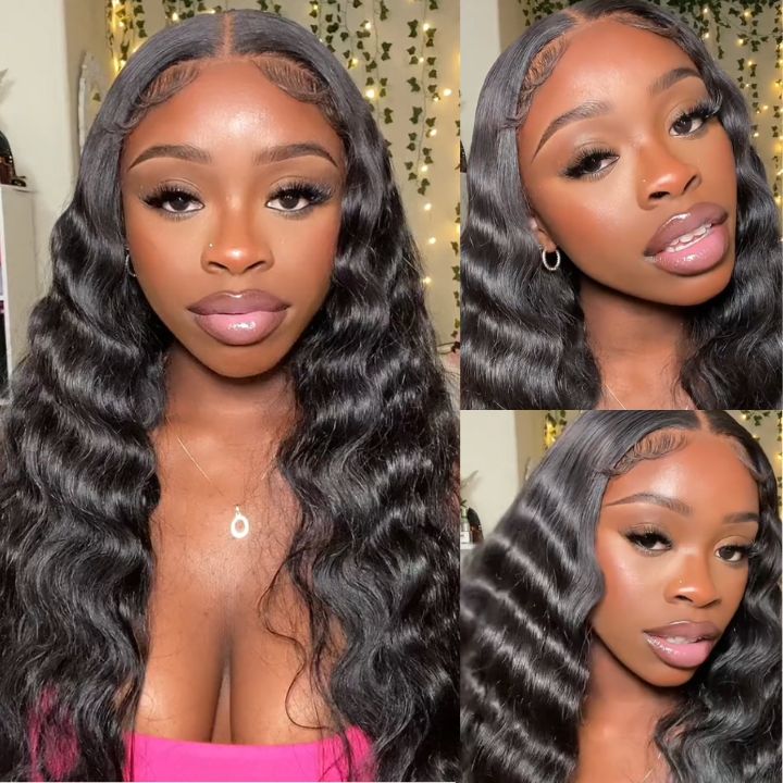 Flash Sale: Buy 180% Density Loose Deep Wave 13*4 Lace Wig, Get Straight Wig With Bangs For Free