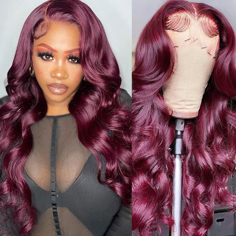 Flash Sale: Buy 13*4 HD Lace Curly Hair Wig, Get 180% Density Burgundy Body Wave 13*4/13*6 Wigs For Free