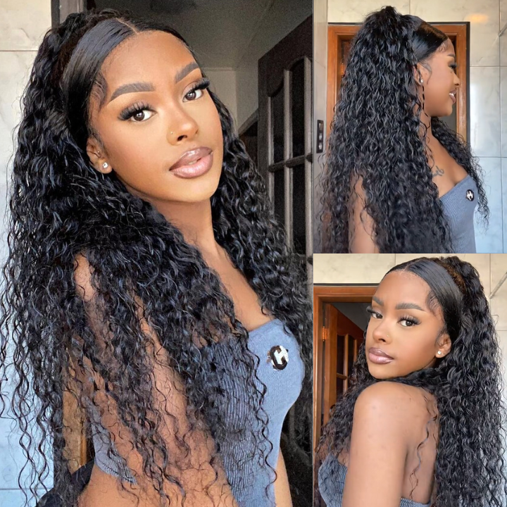 Flash Sale: Buy 26" 250% Density Water Wave 13*4 Lace Wig, Get 13*4 Pink Bob Wig For Free