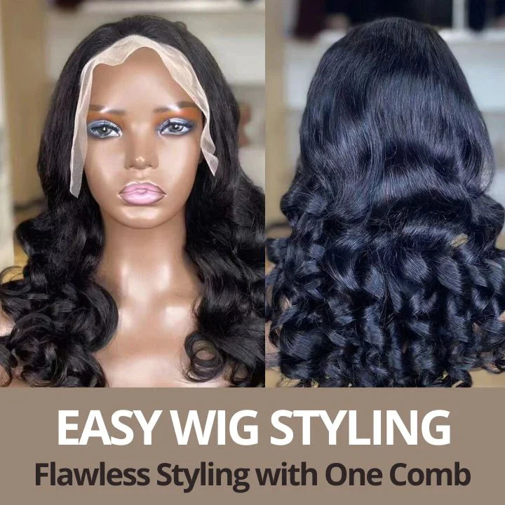 Loose Body Wave Pre Plucked Glueless Human Hair Wig Wear & Go Beginner Friendly Wigs 180% Density-GeetaHair