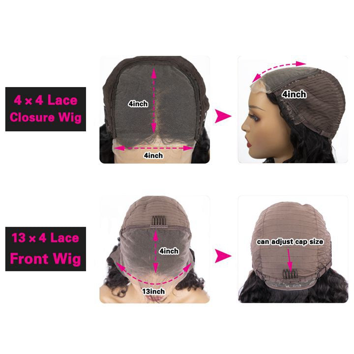 Ombre Brown Body Wave Human Hair HD Lace Front Wigs/Glueless 4x4 Closure Wigs Pre Plucked Hairline With Baby Hair-Geeta Hair