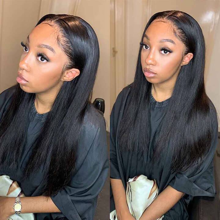 Straight Hair 13x4/13x4x1 HD Lace Front Wig Natural Color Pre Plucked With Baby Hair 100%  Real Human Hair Wig-Geeta Hair