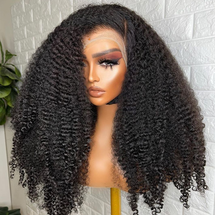13x4/13x6 HD Transparent Lace Front Wig kinky Curly Hair Pre Plucked Headline Real Human Hair Wig-Geeta Hair