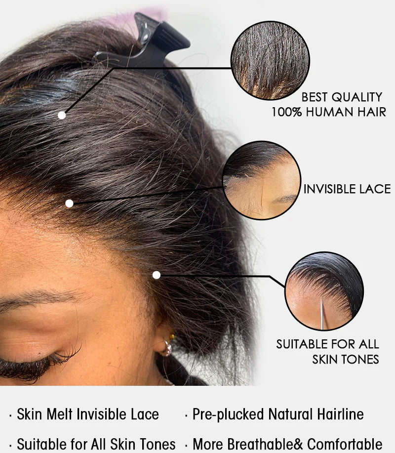 13x4 Transparent HD Lace Front Loose Deep Wave Glueless Human Hair Wig - Geeta Hair