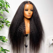 Natural Hairline Kinky Straight Hair 13x6 HD Transparent Lace Fornt Virgin Human Hair Wig-Geeta Hair