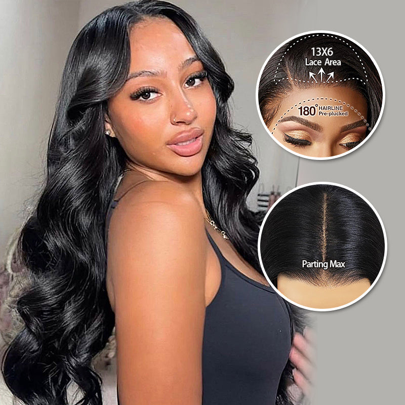 24 Hours Shipping 30inch=$199 Tiktokers Recommend 180% Density Body Wave HD  Lace Frontal Wig Pre Bleached Glueless Wigs
