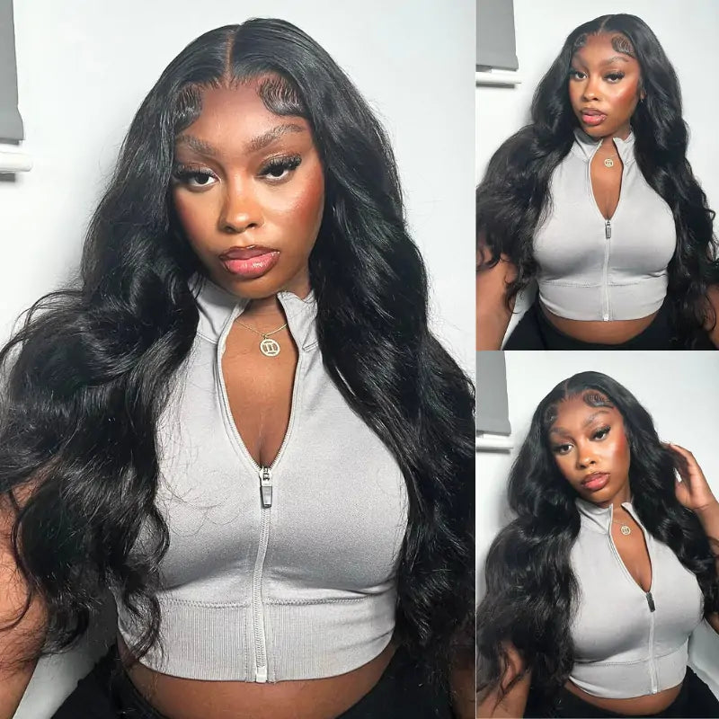 24 Hours Shipping 30inch=$199 Tiktokers Recommend 180% Density Body Wave HD  Lace Frontal Wig Pre Bleached Glueless Wigs