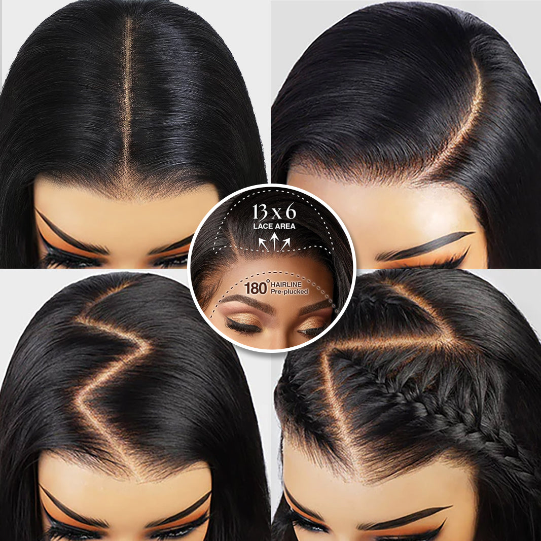 24 Hours Shipping 30inch=$199 Tiktokers Recommend 180% Density Body Wave HD  Lace Frontal Wig Pre Bleached Glueless Wigs