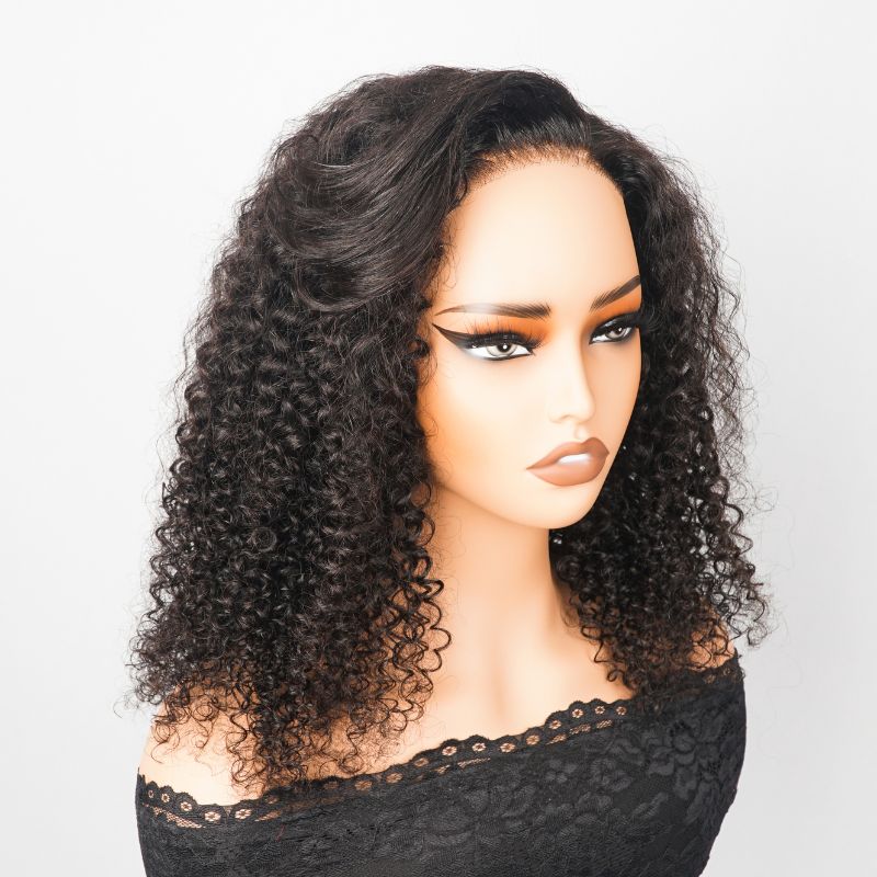 Luxury Designer Series 250% Density Luxurious Human Hair Wig  Virgin Jerry Curly Bob Wig-GEETA HAIR