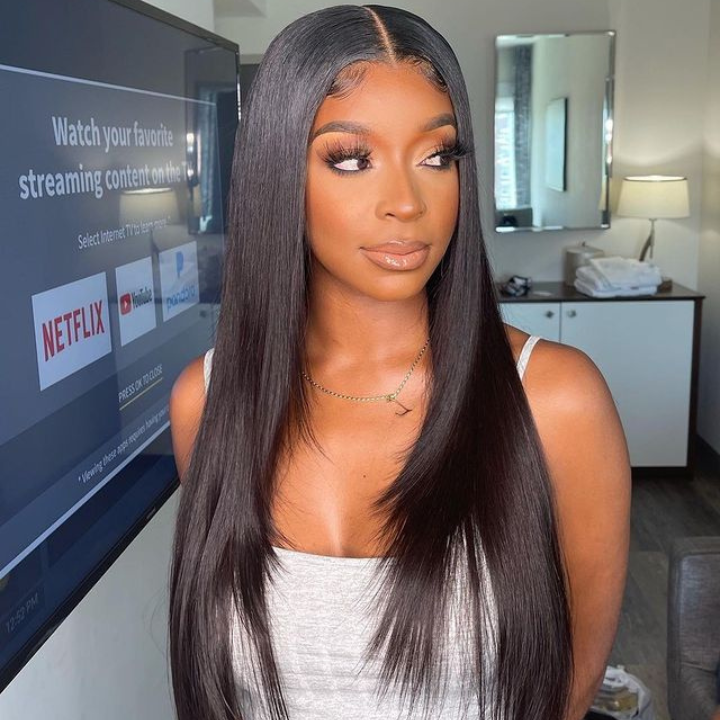 Wear&Go Straight Glueless 5x5 HD Lace Wig Easy to Wear Pre Cut Lace Human Hair Wigs 180% Density-Geeta Hair