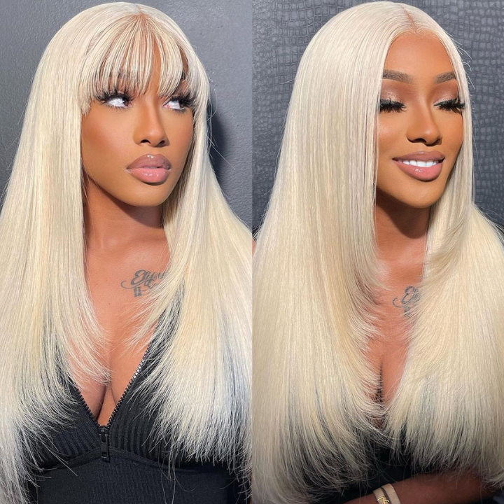 613 Blonde Hair 4x4/13x4 Transparent Layered Straight Wig With Bnags/ No Bangs 6x4.5 HD Butterfly Haircut Human Hair Wigs-Geeta Hair