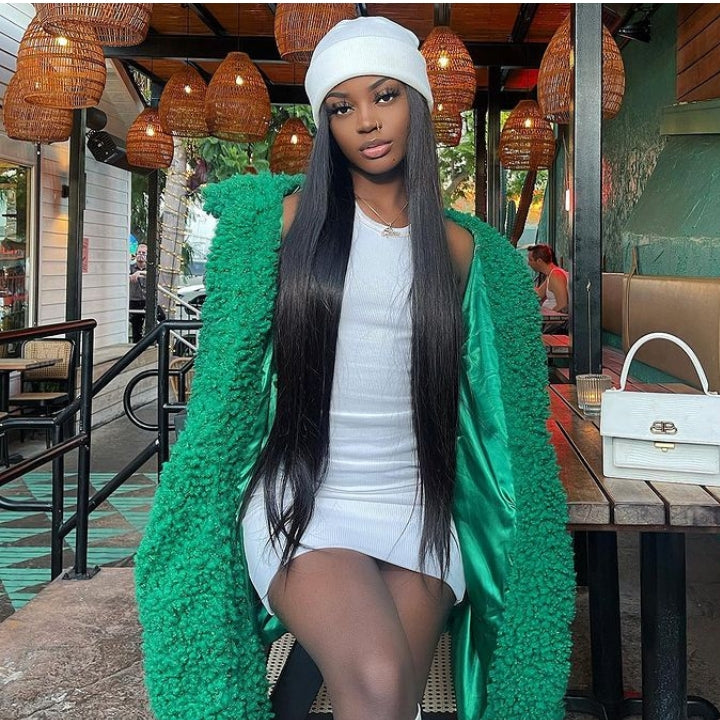 Buy 1 Get 1 Free:13x4 Straight Hair HD Transparent Lace Front Wig - Flash Sale