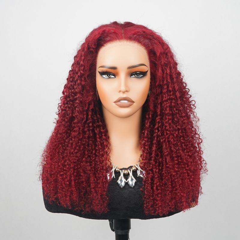 Luxury Designer Series 250% Density 99J Burgundy Lace Front Wigs Human Hair Burgundy Bob Wig For Woman  Pre Plucked Natural Hairline