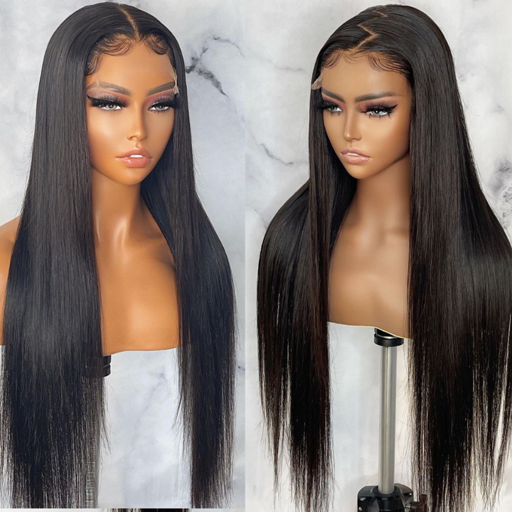 Wear&Go Straight Glueless 5x5 HD Lace Wig Easy to Wear Pre Cut Lace Human Hair Wigs 180% Density-Geeta Hair