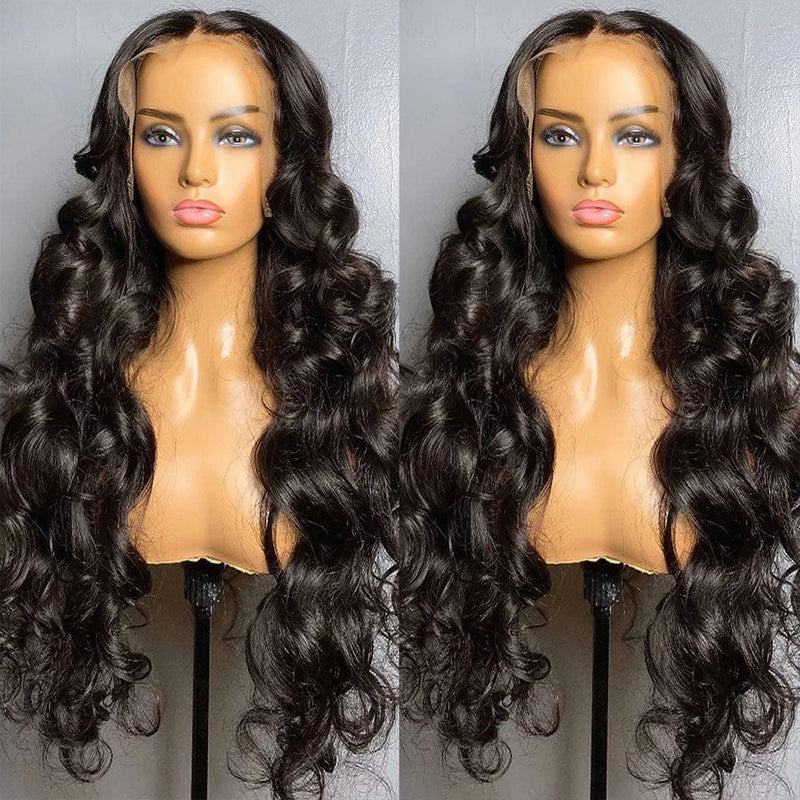 300% Density 3D Body Wave 13x6 Lace Frontal Wig Pre Plucked Pre Bleached Pre Cut Gluless Wig No Code Needed