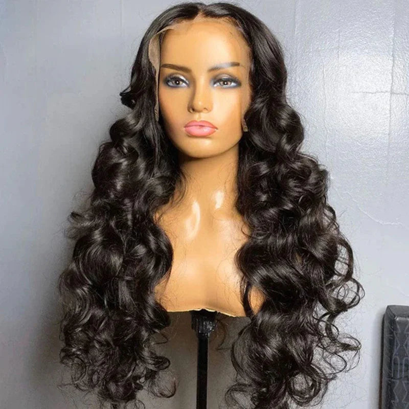300% Density 3D Body Wave 13x6 Lace Frontal Wig Pre Plucked Pre Bleached Pre Cut Gluless Wig No Code Needed