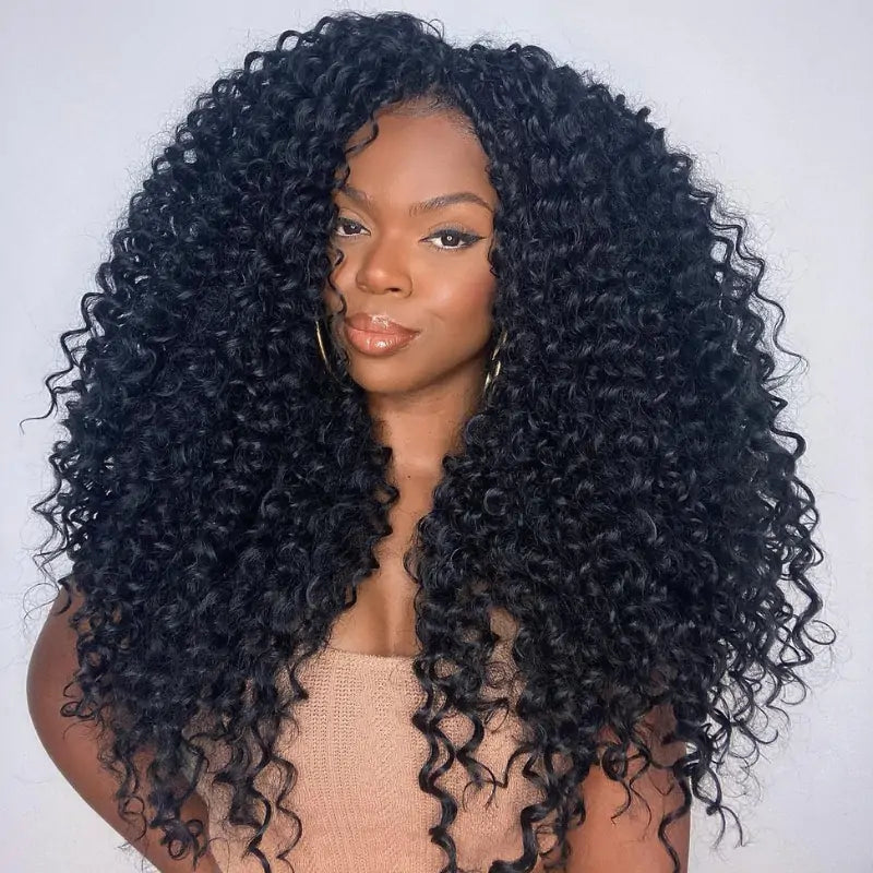 250% Density Full Curly Wave Lace Front Wigs 13x4 HD Transparent Lace Human Hair Wig