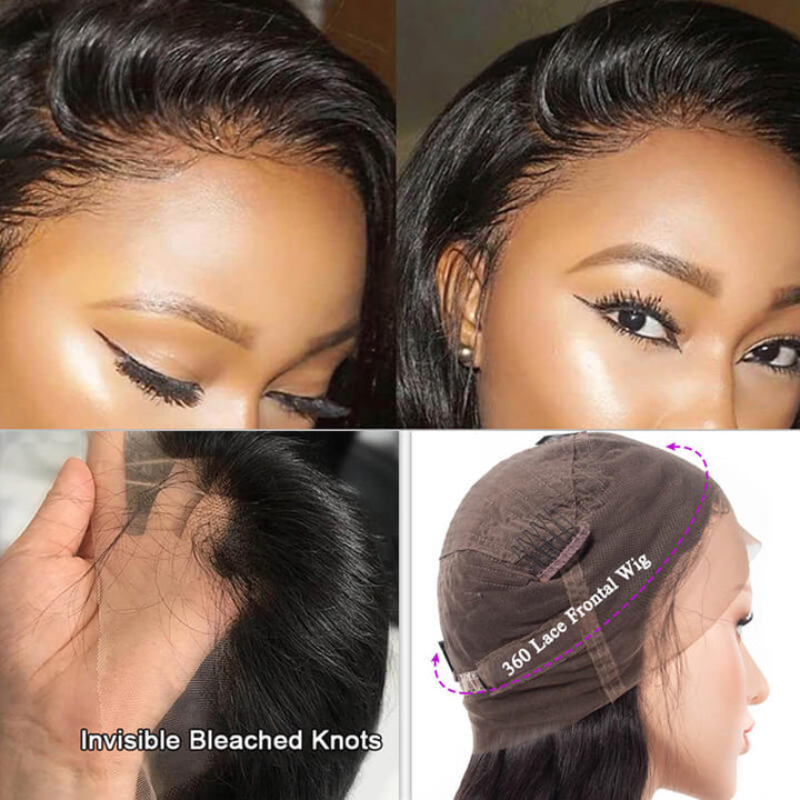 Kinky Straight Hair Wig 360 Hd Transparent Lace Front Wig Human Hair Wigs For Women Full End Glueless Brazilian Hair-GeetaHair