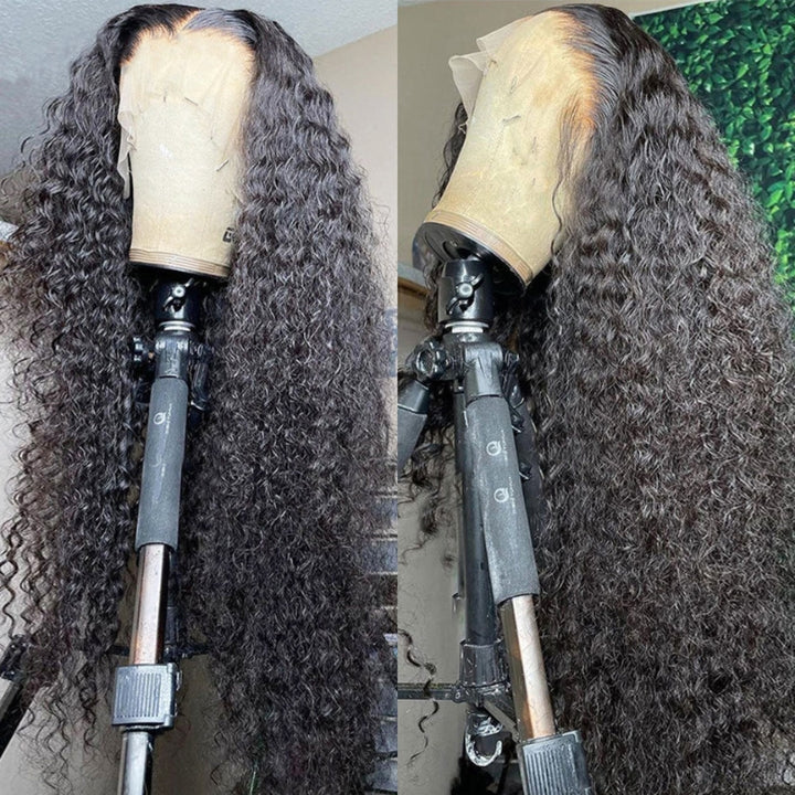 40 Inch Long Black Hair Curly HD Lace Front Wig Super Long Length Human Hair Wigs For Women