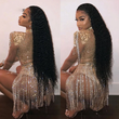 40 Inch Long Black Hair Kinky Curly HD Lace Front Wig Super Long Length Human Hair Wigs For Women