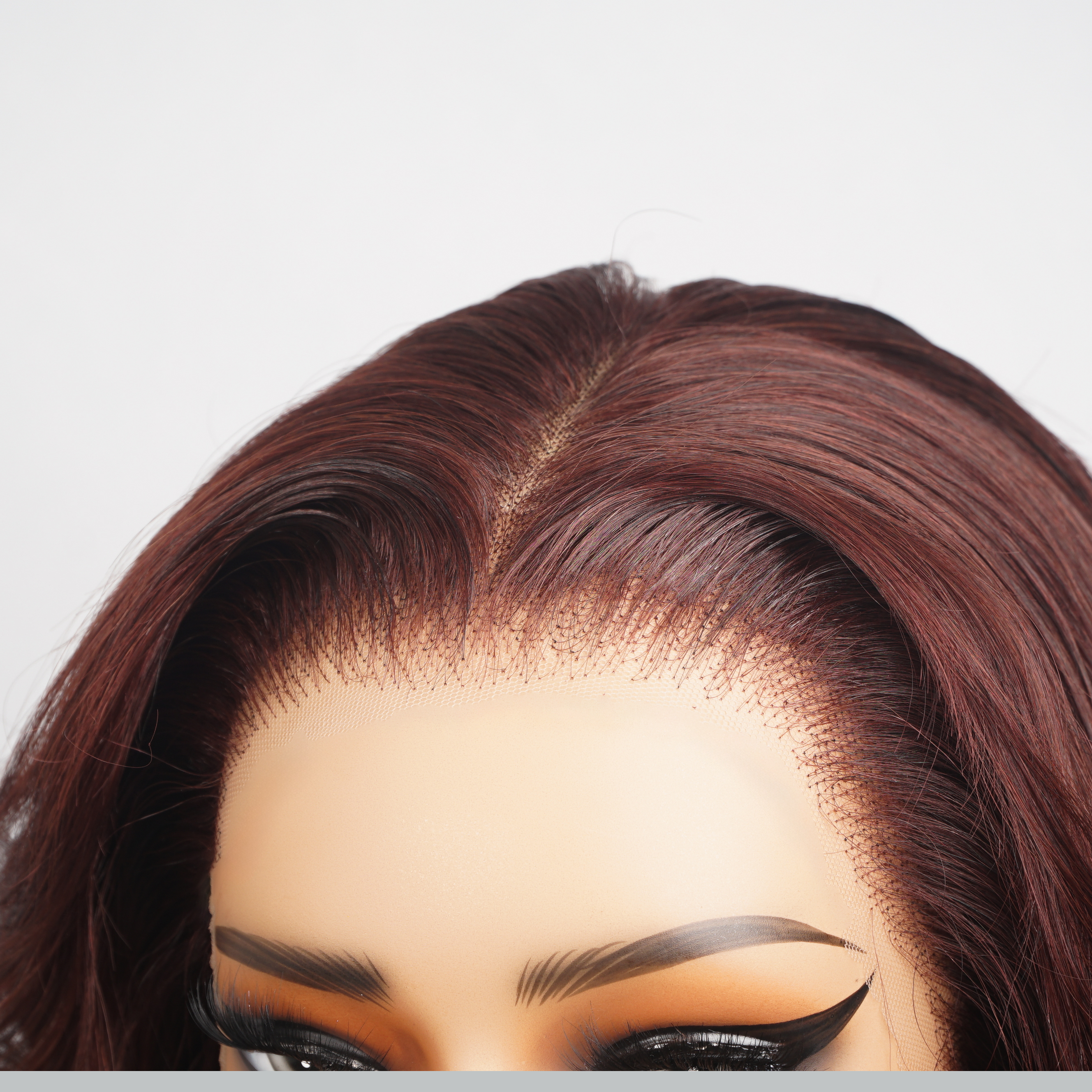 Luxury Designer Series Reddish Brown Loose Wave 13x4 Lace Front Wig 250% Density Human Hair Colored Wig Fashionable Wavy Hairstyle for All Occasions-GEETA HAIR