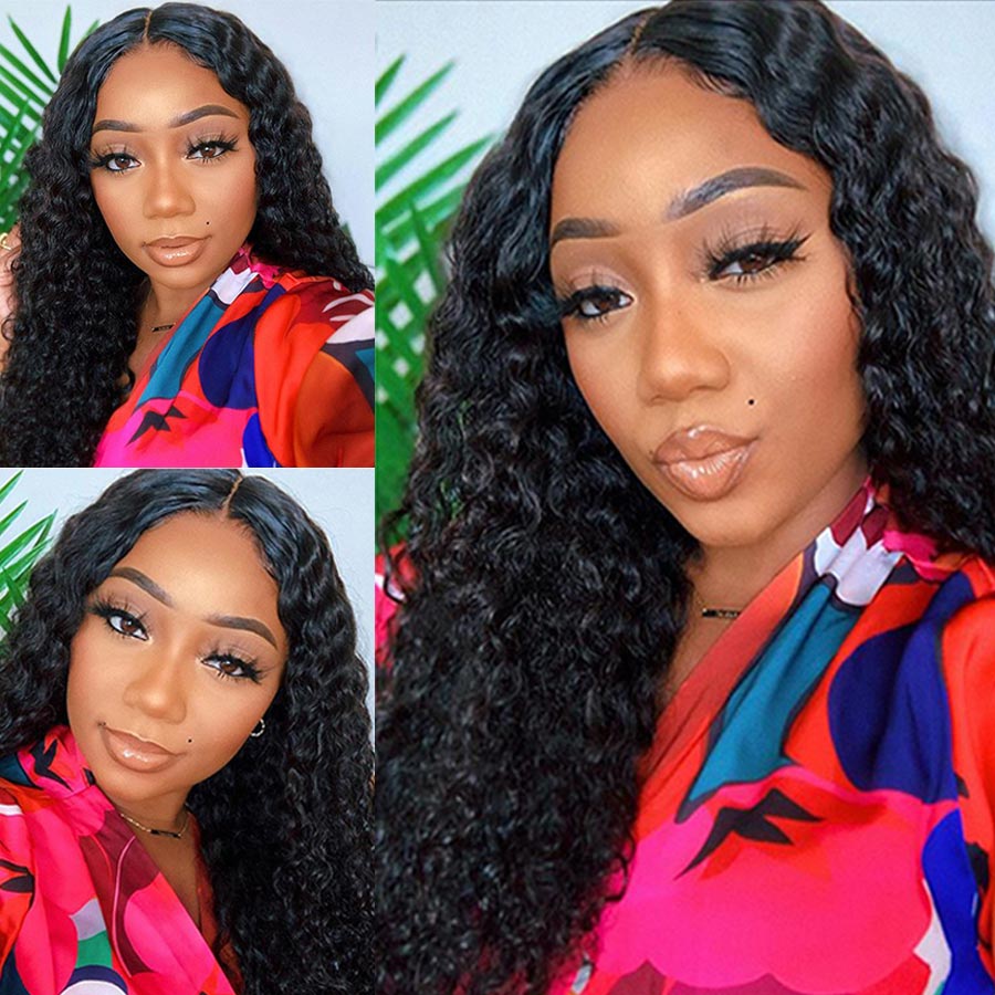 Curly Hair 4x4 HD Lace Closure Wig Glueless Pre Plucked Hairline With Baby Hair Real Human Hair Wigs - Geeta Hair
