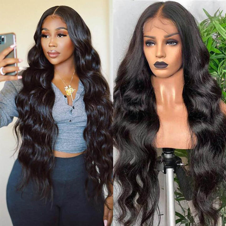 4x4/13x6 HD Lace Closure Body Wave Hair Pre Plucked Natural Hairline Glueless Human Hair Wig -Geeta Hair