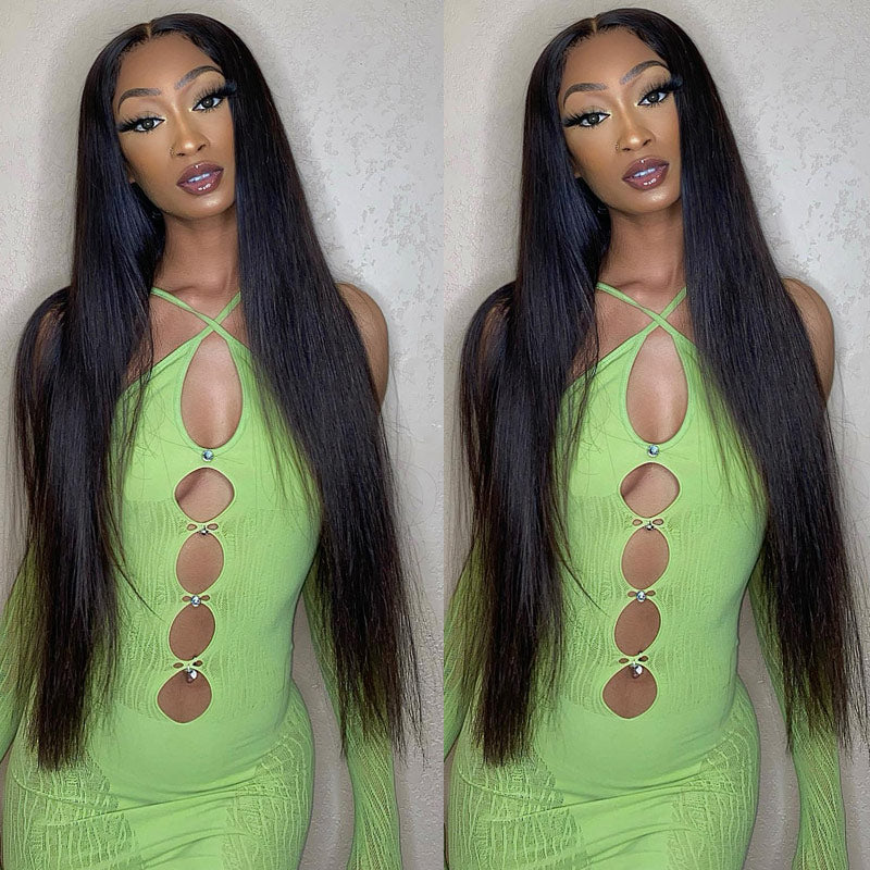 4x4 HD Transparent Lace Closure Wigs Long Straight Hair 100% Virgin Human Hair Wigs-Geeta Hair
