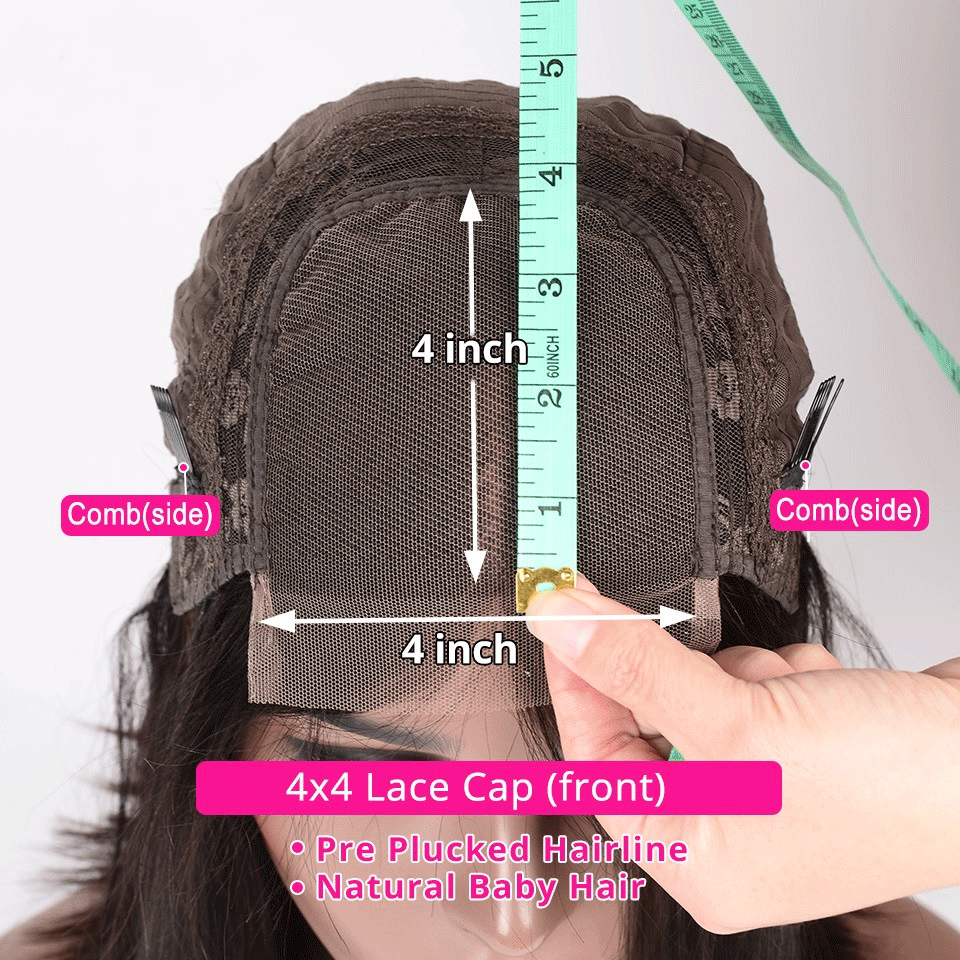 Bogo Sale: $169= 18" Body Wave 4x4 Lace Wig + Pixie Cut Color Bob Wig
