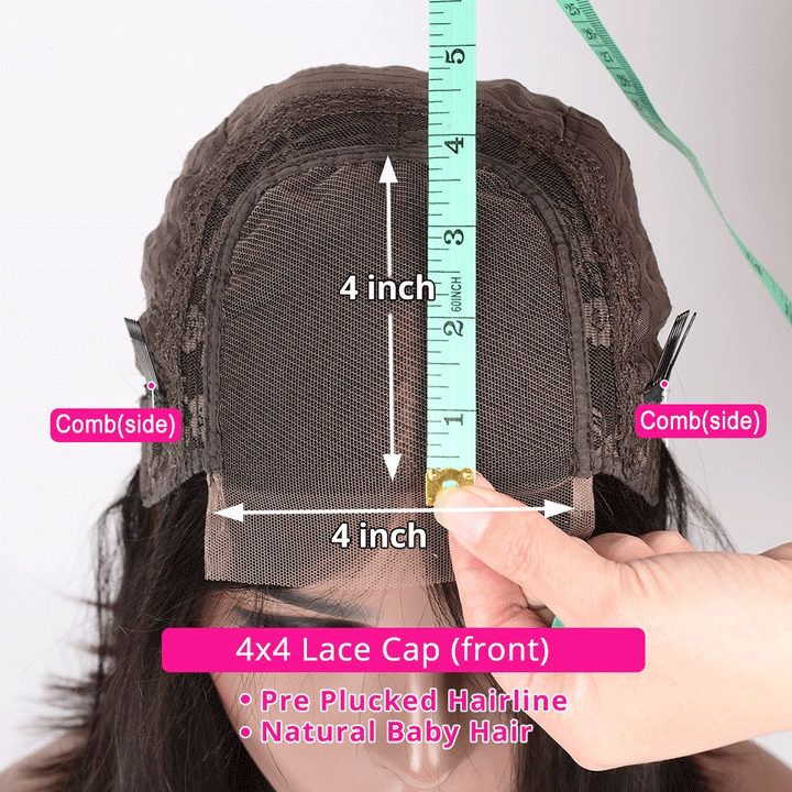 Bogo Sale: $169= 18" Body Wave 4x4 Lace Wig + Pixie Cut Color Bob Wig