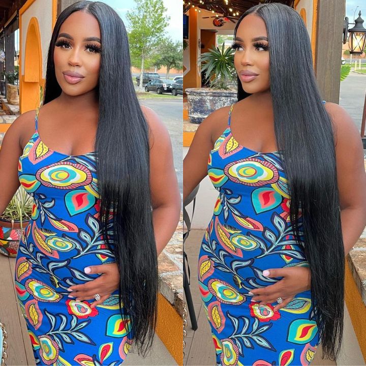 40 Inch Long Black Hair Straight HD Lace Front Wig Super Long Length Human Hair Wigs For Women