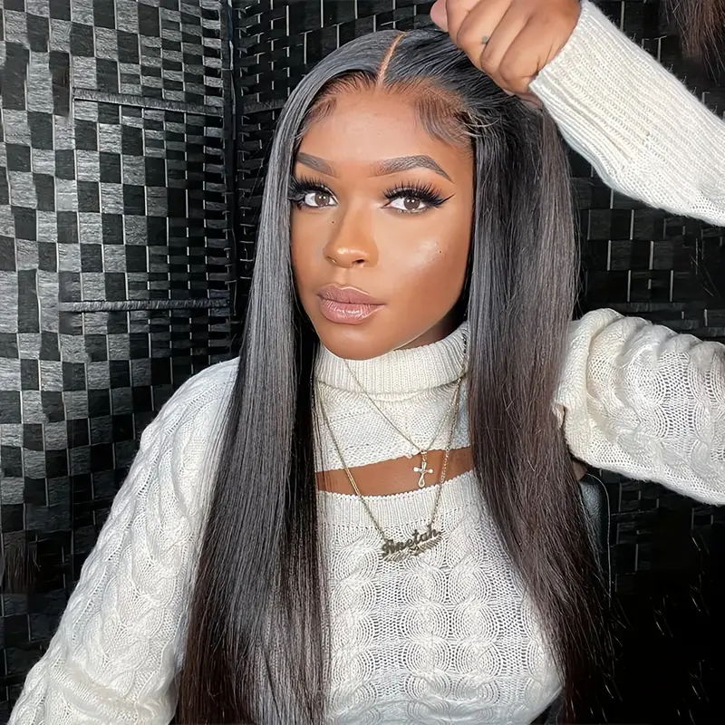 Wear Go Glueless Straight Pre Cut HD Transaparent Lace Human Hair Wigs With Breathable Cap Air Wig-Geeta Hair