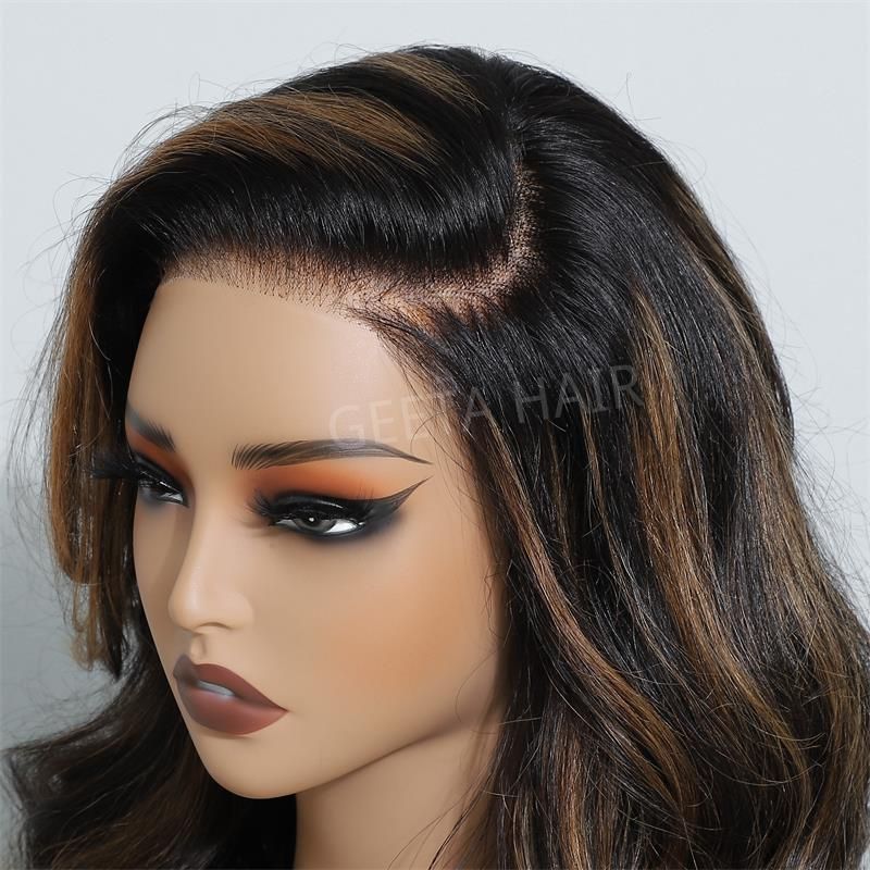Highlight Brown Glueless G1B/30 Color Body Wave 13x4 HD Lace Front Wig Pre Plucked 180% Density-Geeta Hair