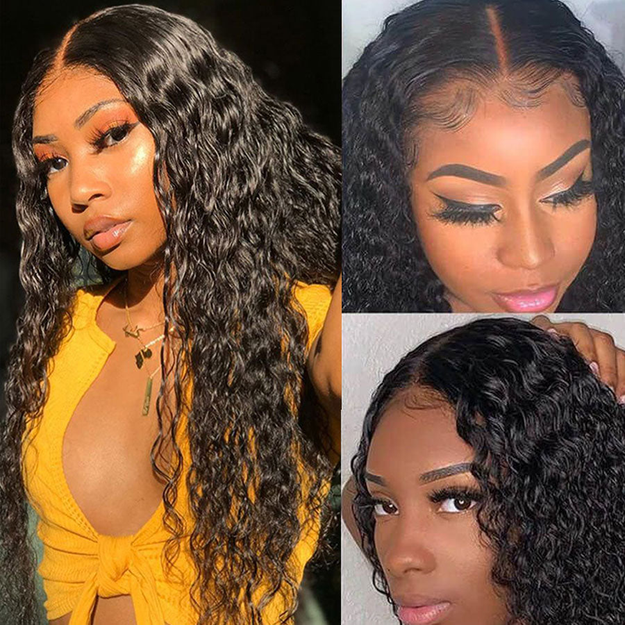 Water Wave Hair Glueless 5x5 HD Lace Closure Wig 100% Virgin Human Hair Pre Plucked Hairline Glueless Wig -Geeta Hair