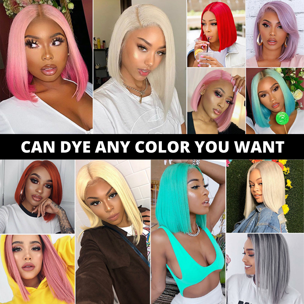 #613 Blonde 13x4 Short Bob Lace Front Wig Straight Hair Undetectable Lace Wig Pre Plucked With Baby Hair Natural Hairline Glueless Wig-Geeta Hair