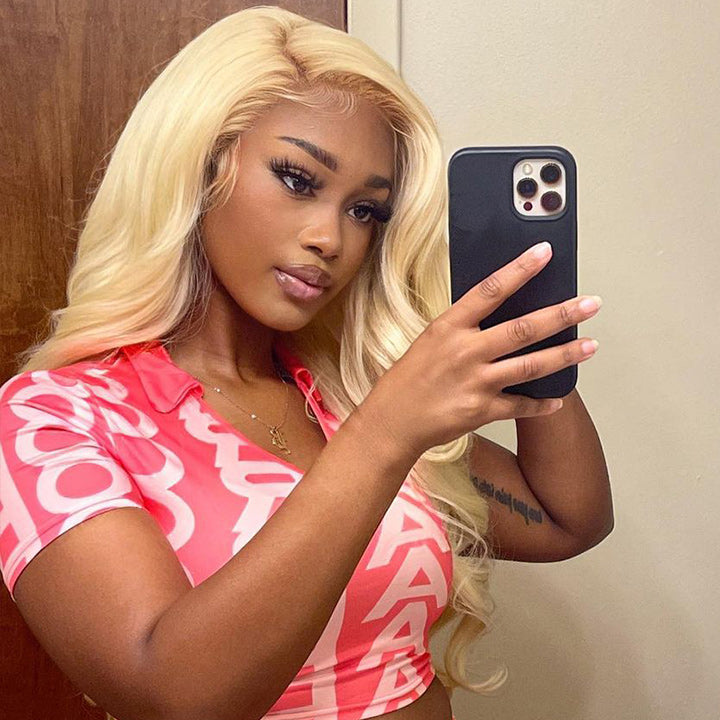 Body Wave 613 Hair Lace Frontal Wig Glueless HD Lace Human Hair Wigs With Baby Hair