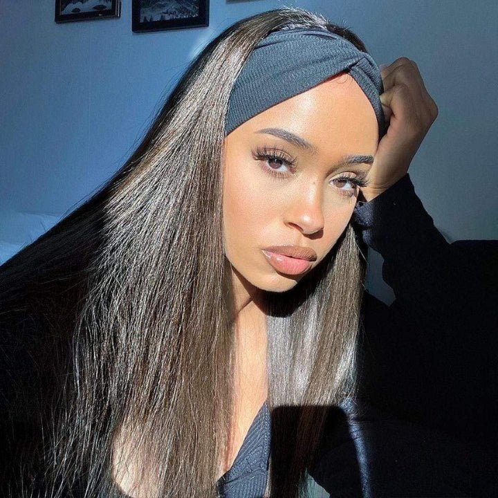 Buy 1 Get 1 Free: Affordable & Beginner Friendly Long Straight Hair Headband Wigs - Flash Sale