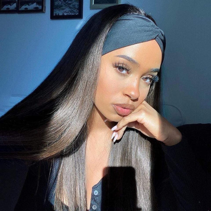 Buy 1 Get 1 Free: Affordable & Beginner Friendly Long Straight Hair Headband Wigs - Flash Sale