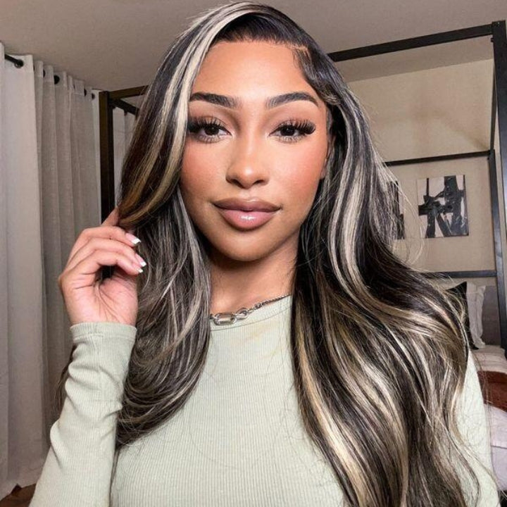 Balayage Body Wave 13x4/4x4 HD Lace Wig For Women Highlight Human Hair Wigs With Baby Hair-Geeta Hair