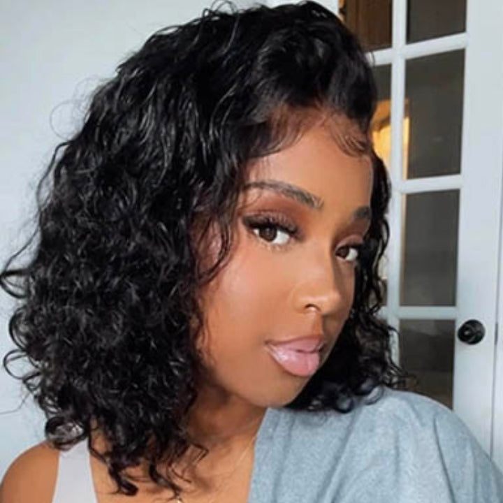 Geetahair Upgrade HD Lace Body Wave Bob Wig Black Color Undetectable Clear Lace Human Hair Bob Wigs